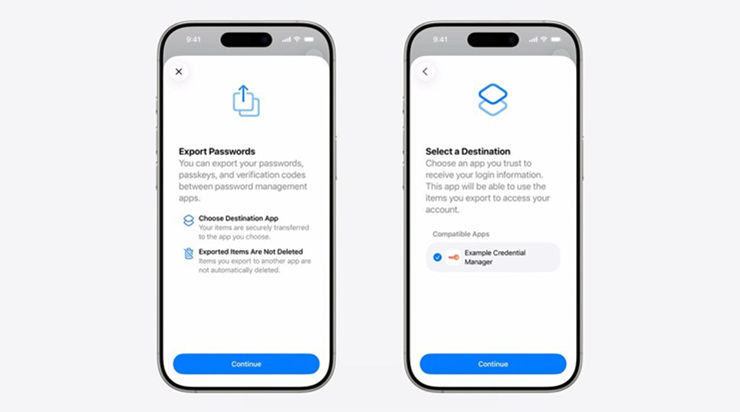 Tính năng chuyển passkey mới trên iOS 26.