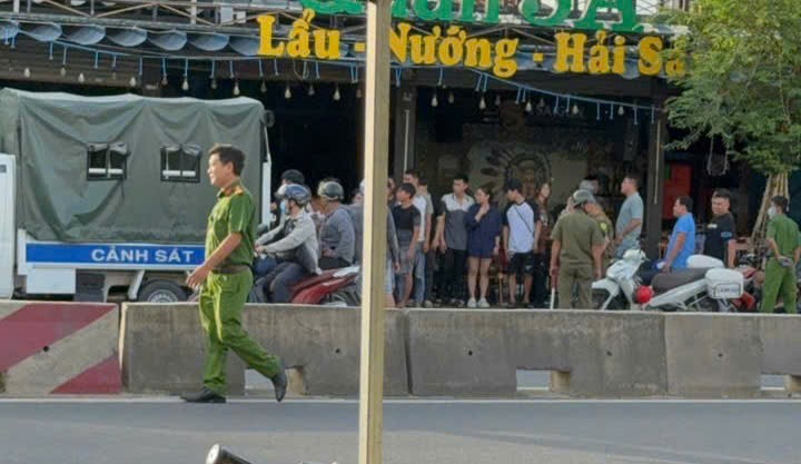 Quán nhậu nơi xảy ra vụ án mạng.