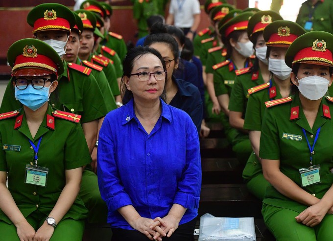Bà Trương Mỹ Lan trong lần ra tòa phúc thẩm giai đoạn 2 hồi tháng 4. Ảnh: Quỳnh Trần
