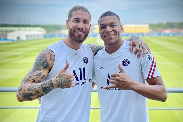 Ramos và Mbappe từng là đồng đội tại PSG