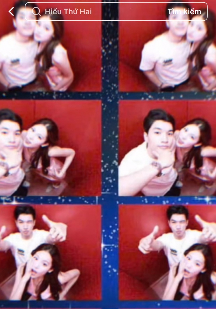 Cả hai thoải mái tạo dáng đáng yêu và ngọt ngào khi chụp ảnh photobooth