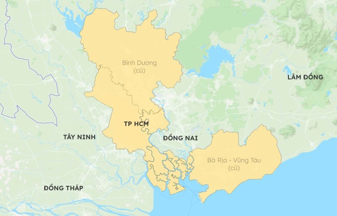 TP HCM sau sáp nhập có diện tích 6.770 km2 với hơn 13,6 triệu dân, gồm 168 phường, xã và đặc khu Côn Đảo. Đồ họa: Khánh Hoàng