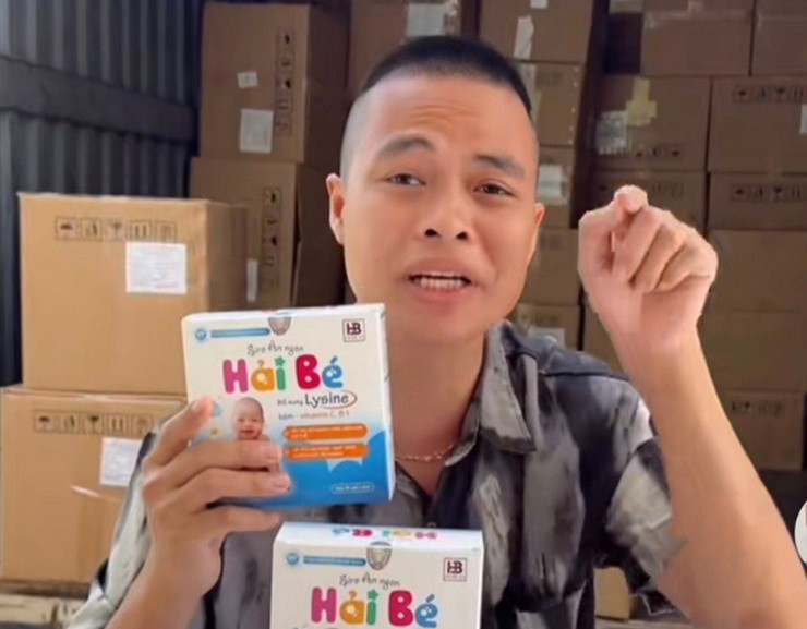Riêng mặt hàng "Siro ăn ngon Hải Bé" đã bán ra thị trường hơn 100.000 hộp - Ảnh Chụp màn hình