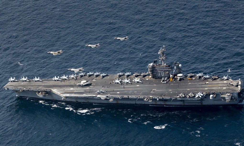 Tàu sân bay USS Carl Vinson Mỹ đang triển khai ở Trung Đông (ảnh: US Navy)