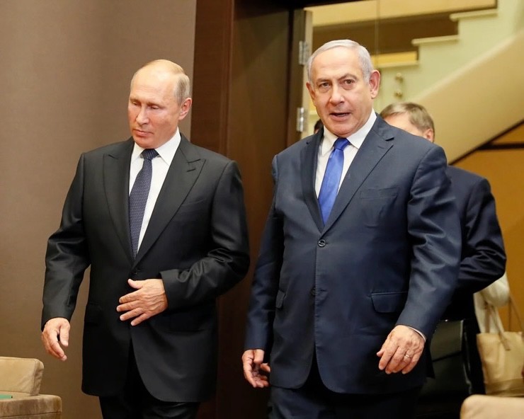 Mối quan hệ tốt đẹp giữa Nga và Israel hiện nay chủ yếu nhờ vào quan hệ cá nhân giữa ông Putin và Thủ tướng Israel Benjamin Netanyahu. Ảnh: EPA.