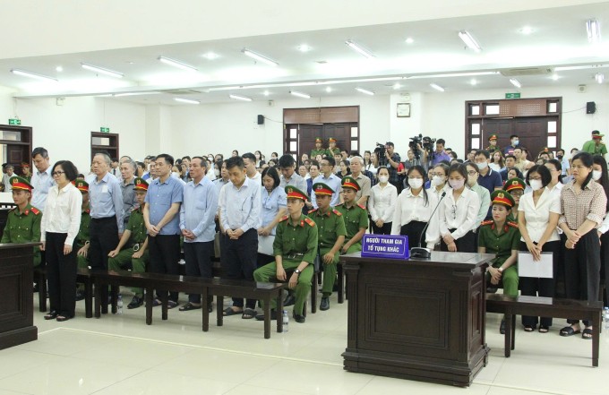 Các bị cáo tại tòa phúc thẩm. Ảnh: Danh Lam