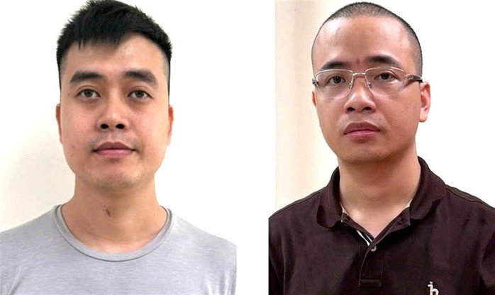 Các bị can Hoàng Quang Thịnh (bên trái) và La Khắc Minh. Ảnh: Bộ Công an