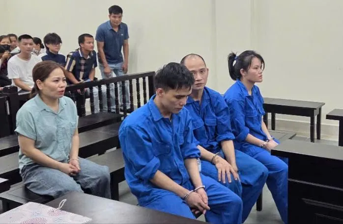 Các bị cáo tại phiên tòa. Ảnh: Hoàng Huy