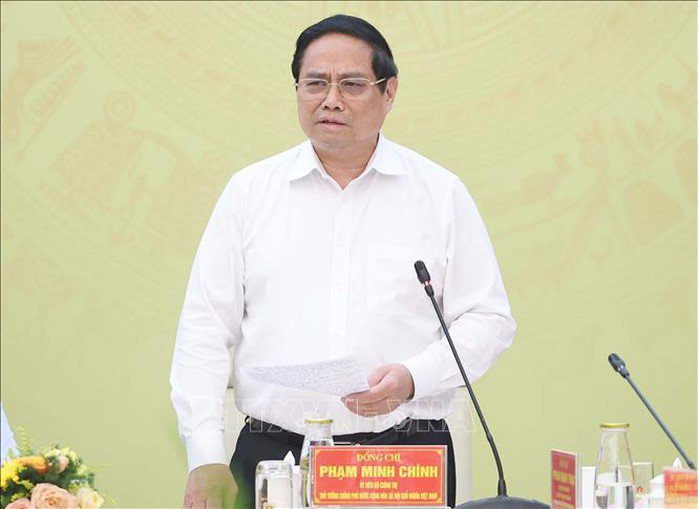 Thủ tướng Phạm Minh Chính phát biểu tại hội nghị - Ảnh: TTXVN