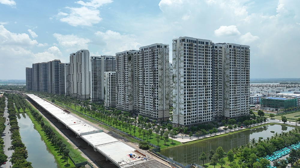 Đường Vành đai 3 đi ngang qua tọa độ compound của Masterise Homes trong khuôn viên đô thị Grand Park.
