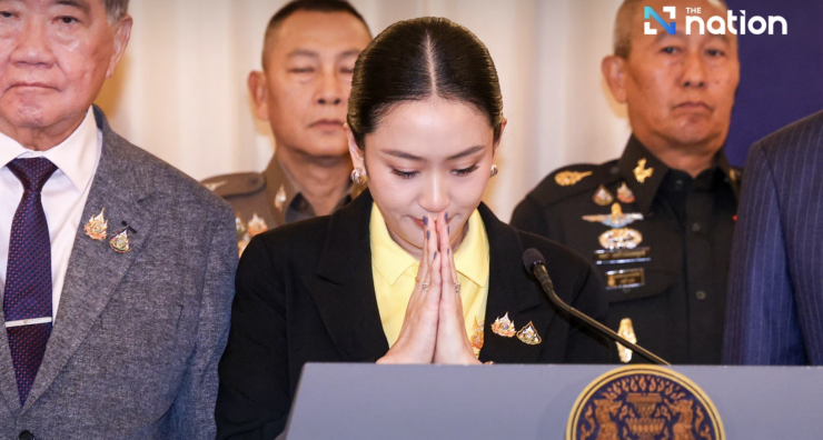 Thủ tướng Paetongtarn Shinawatra họp báo hôm 19-6. Ảnh: The Nation
