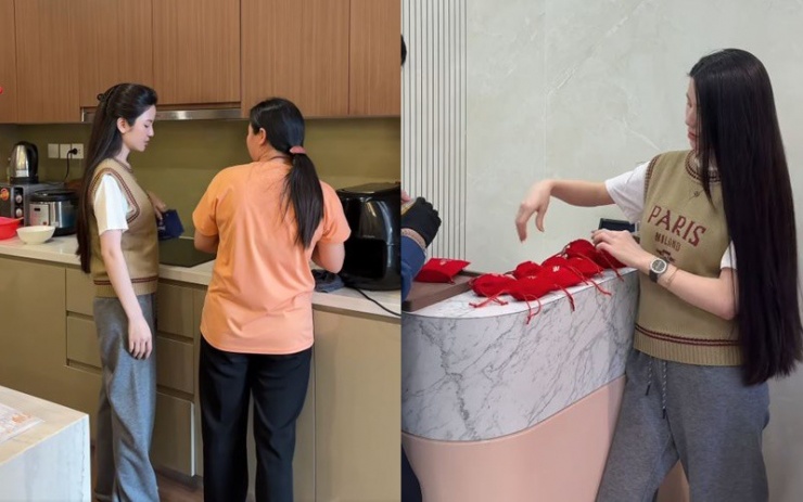 Chu Thanh Huyền mua vàng tặng giúp việc và bảo mẫu của con trai