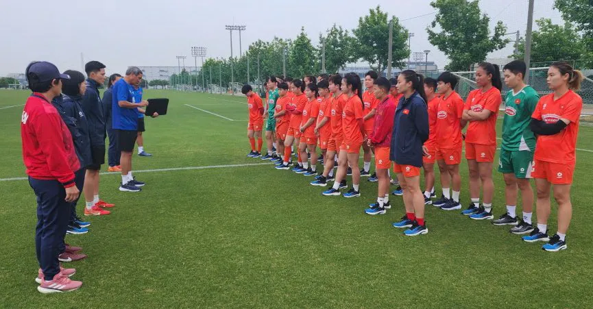 Các cô gái Việt Nam là hạt giống số 1 ở bảng E vòng loại cúp châu Á. Ảnh: VFF.