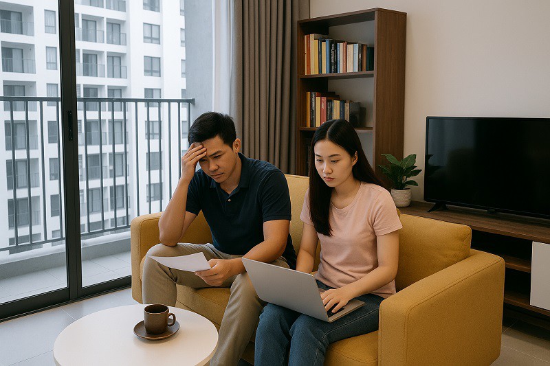 Áp lực tài chính khiến vợ chồng chị B. muốn bán luôn căn hộ mới mua chưa được bao lâu để trả nợ. (Ảnh minh hoạ)