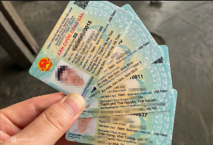 Thẻ căn cước công dân gắn chíp. Ảnh: Phạm Dự