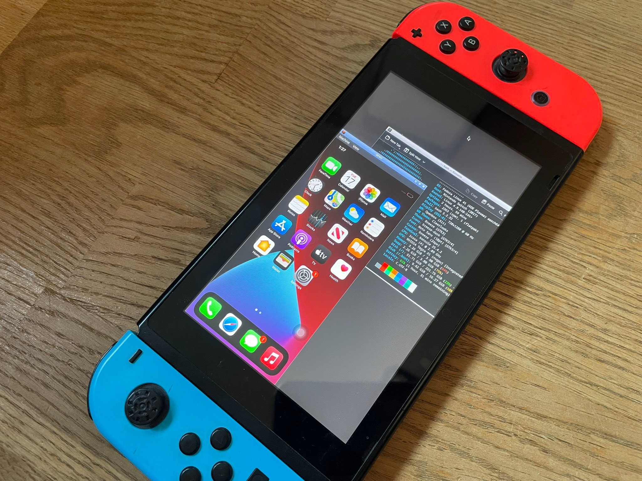 Nintendo Switch đã chạy thành công iOS nhưng hoạt động không mấy hiệu quả.