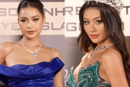 Trực tiếp Chung kết Hoa hậu Hoàn vũ Việt Nam: Xuân Hạnh - Hoàng Nhung đồng diễn cùng top 43, sân khấu cực cháy!