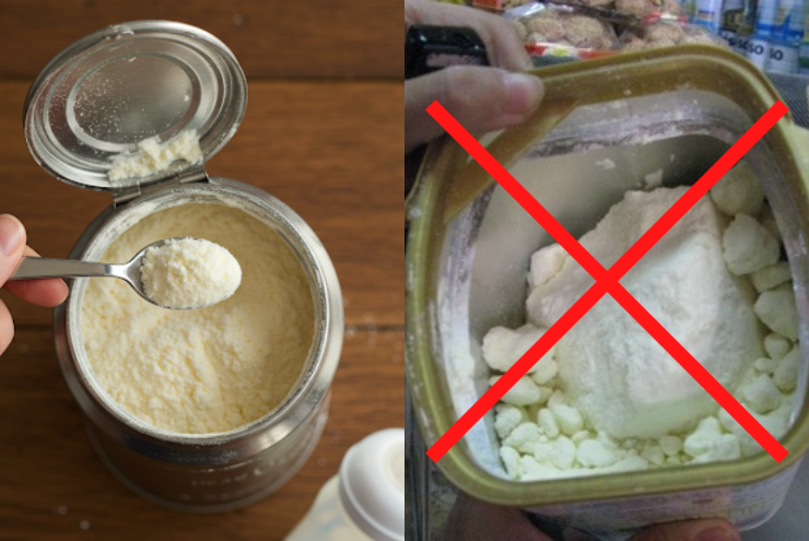 Vón cục, màu sắc và mùi vị khác lạ là dấu hiệu của sữa giả, sữa kém chất lượng