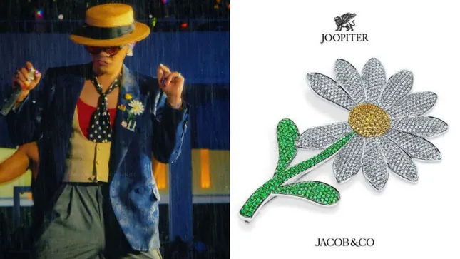 G-Dragon đội mưa biểu diễn ở Mỹ Đình: Chiếc trâm hoa cúc gần 3 tỷ đồng gây sốt - 3