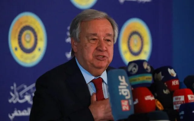 Tổng thư ký Liên Hợp Quốc António Guterres. Ảnh: Ameer Al-Mohammedawi/AFP
