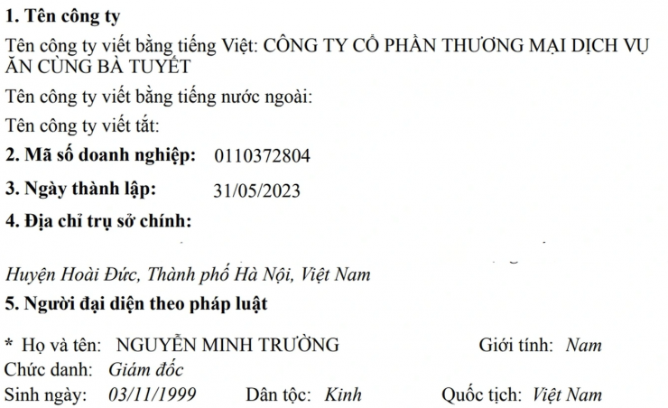 Người đứng sau &#39;đế chế ăn vặt - Ăn Cùng Bà Tuyết’ vừa thông báo giải thể ‘LÀ AI, GIÀU CỠ NÀO mà đóng thuế thu nhập hàng trăm triệu đồng? - 1