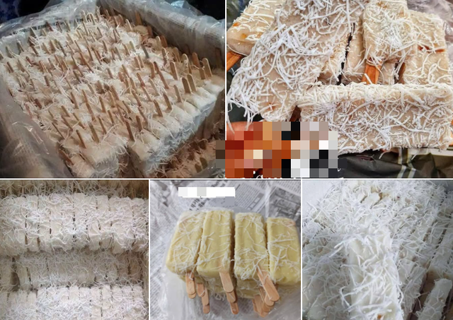 Kem "trở về tuổi thơ" nhiều hương vị được rao bán trên mạng xã hội. Ảnh chụp màn hình.