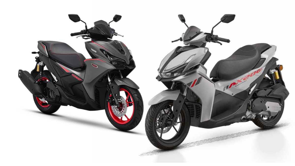 QJMotor Viento 180 2025 có thiết kế giống mẫu xe Aerox của Yamaha. 