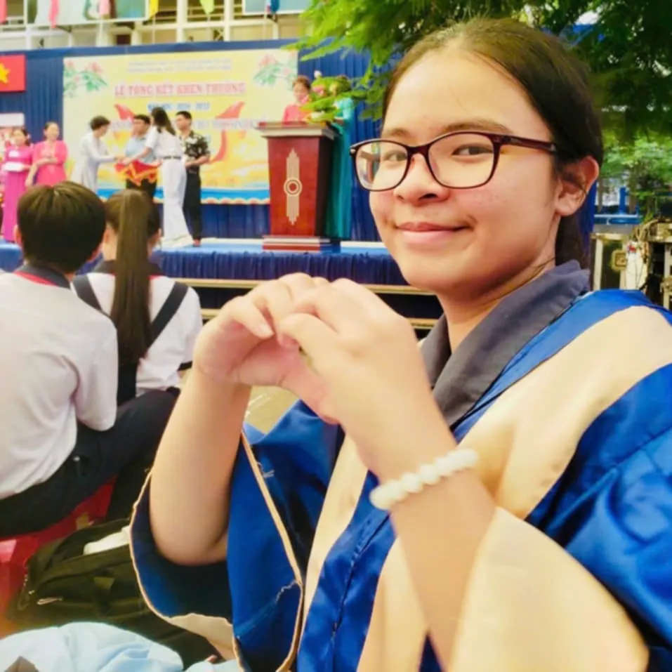 Nguyễn Minh Thư, học sinh Trường THCS Phạm Văn Chiêu, quận Gò Vấp. Ảnh: NVCC