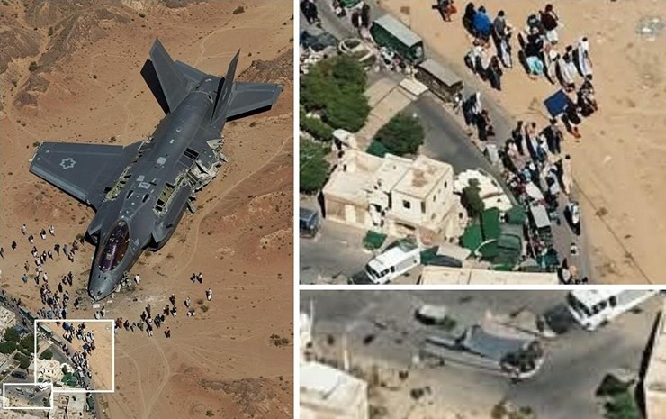 Hình ảnh tiêm kích F-35 rơi được xác định là giả mạo.