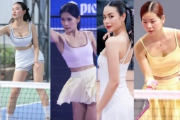 Á hậu Ánh Vương cùng 3 cô gái khuấy đảo pickleball bằng tài năng và sắc đẹp