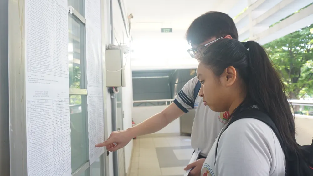 Thí sinh tại TP.HCM tham dự kỳ thi thử tốt nghiệp THPT năm 2025. Ảnh: NGUYỄN QUYÊN