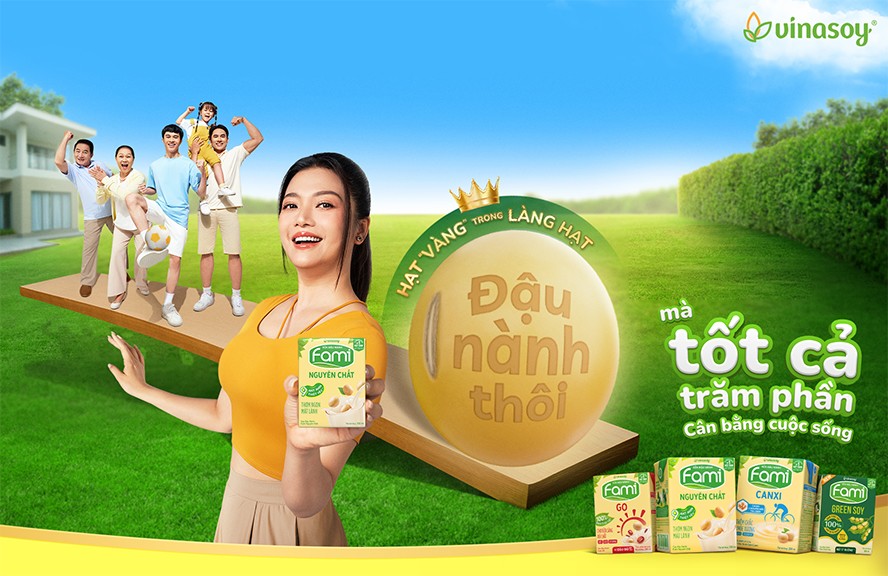 Sữa đậu nành Fami luôn tạo được sự chú ý và quan tâm của mọi gia đình&nbsp;