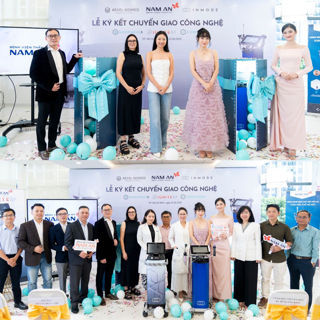 Lễ ký kết và bàn giao công nghệ giữa 2 thương hiệu danh giá trong lĩnh vực thẩm mỹ y khoa. Trang thiết bị hiện đại được Bộ Y Tế cấp phép hoạt động và sử dụng.
