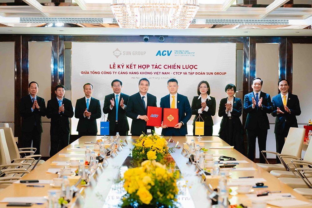 Lễ ký kết hợp tác chiến lược giữa ACV và Tập đoàn Sun Group