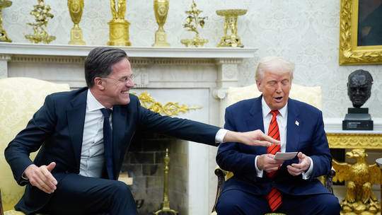 Tổng thống Mỹ Donald Trump gặp Tổng thư ký NATO Mark Rutte tại Nhà Trắng vào ngày 13/3/2025. Ảnh: Global Look Press.