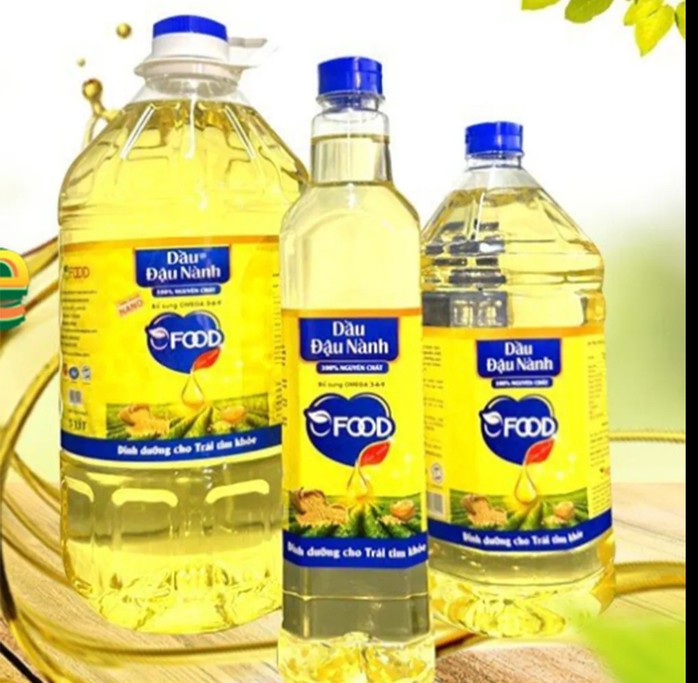 Dầu đậu nành Ofood của Công ty Nhật Minh Food. Ảnh: Internet