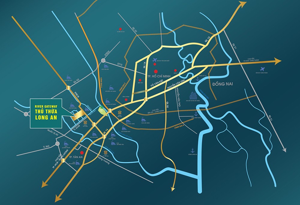 Vị trí đắc địa của Dự án River Gateway Thủ Thừa - 2