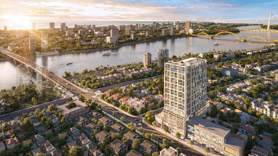 Sun Solar Residence – vị trí “trái tim” Đà Nẵng, cách cầu sông Hàn chỉ 300m (Ảnh phối cảnh minh họa: Sun Property)