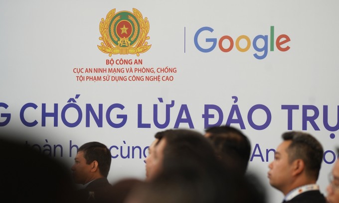 Bộ Công an cùng Google hợp tác tuyên truyền phòng chống lừa đảo trực tuyến, tháng 6/2025. Ảnh: Lưu Quý