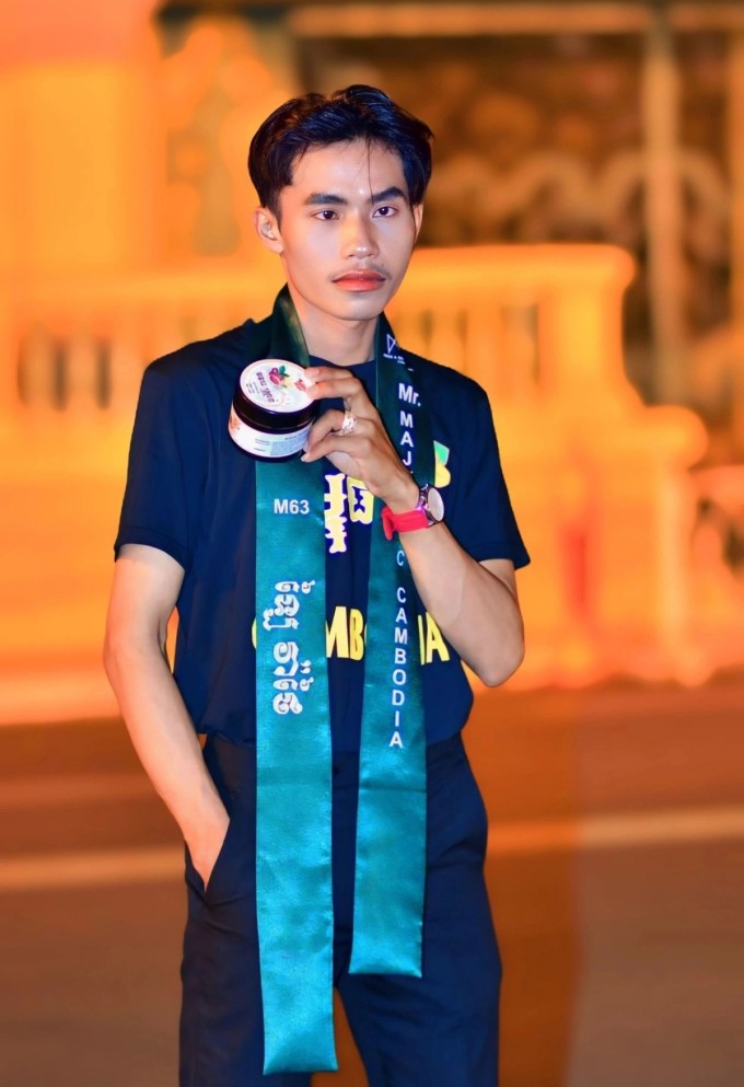 Lai Thai khi vào top 10 Nam vương Campuchia hồi tháng Ba.