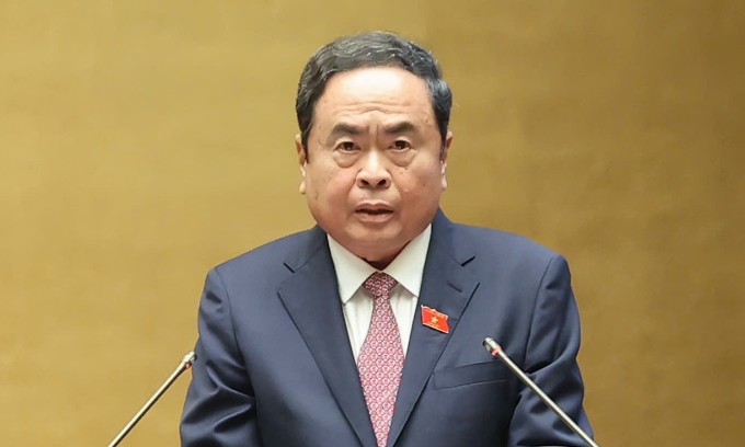 Chủ tịch Quốc hội Trần Thanh Mẫn phát biểu bế mạc. Ảnh: Hoàng Phong