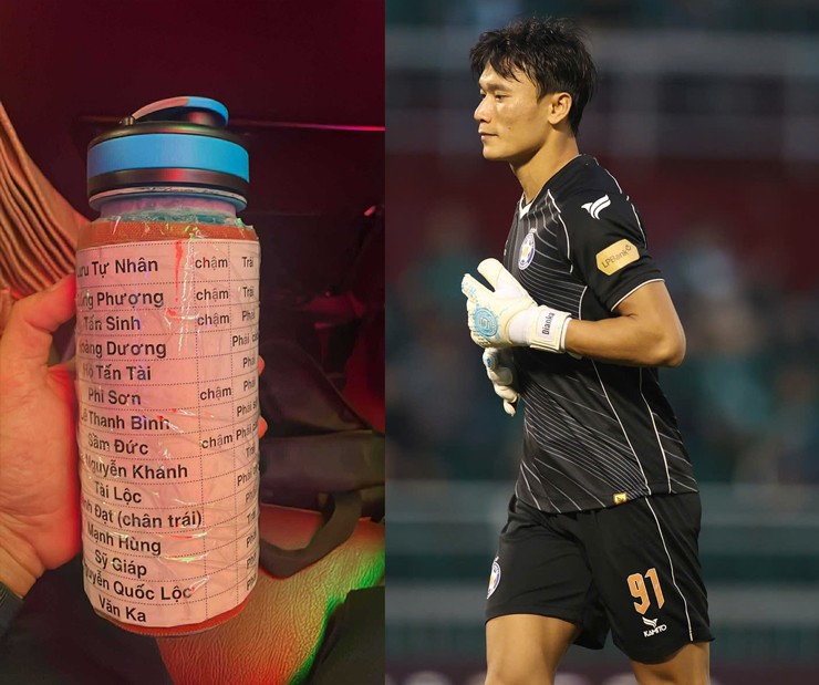 Chai nước chứa "bí kíp" mà Bùi Tiến Dũng chia sẻ