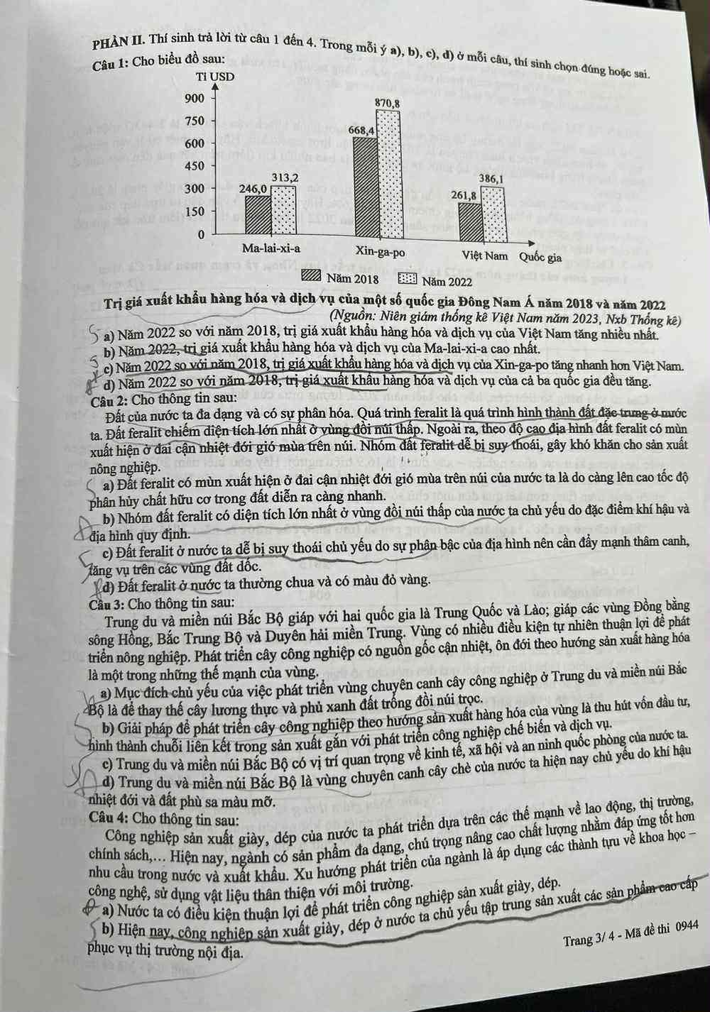 Đáp án full 48 mã đề địa lý tốt nghiệp 2025 - 3