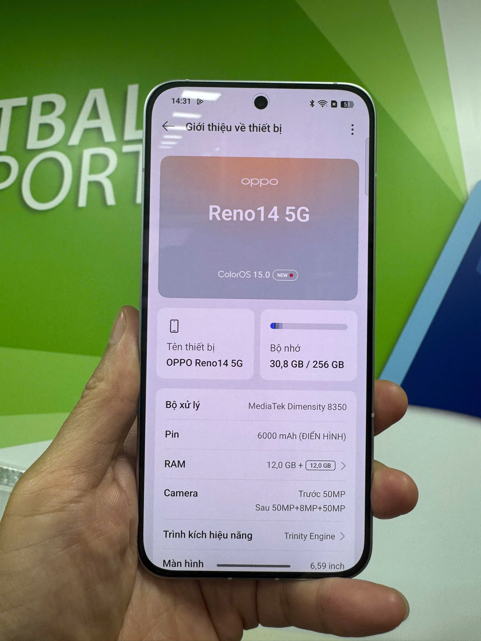 Những thông số của OPPO Reno14 rất “khủng”