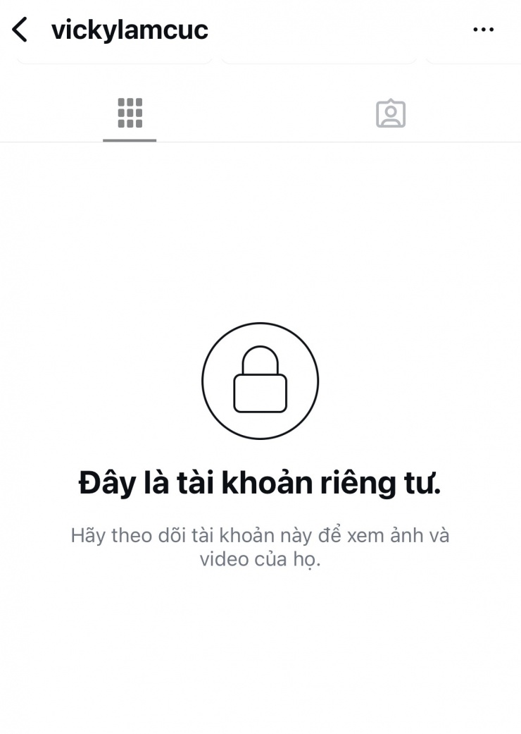 Tài khoản Instagram cũng không còn xuất hiện bất kì bài đăng nào