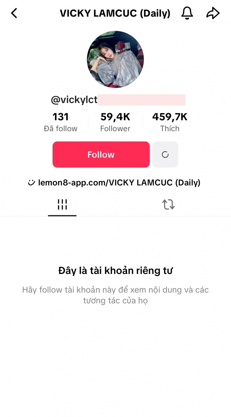 &nbsp;TikTok của Lam Cúc cũng được dọn dẹp sạch sẽ