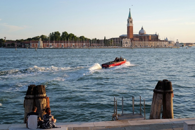 Cảnh mặt trời lặn trên đảo&nbsp;San Giorgio Maggiore (Ảnh:&nbsp;Vittorio Zunino Celotto/ Getty)