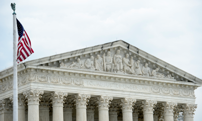 Tòa án Tối cao Mỹ ở Washington hồi tháng 2. Ảnh: AP