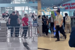  " Bắt gọn "  Jimin - Jungkook (BTS) tại sân bay Đà Nẵng về Hàn Quốc, có 1 cử chỉ  " đốn tim "  fan