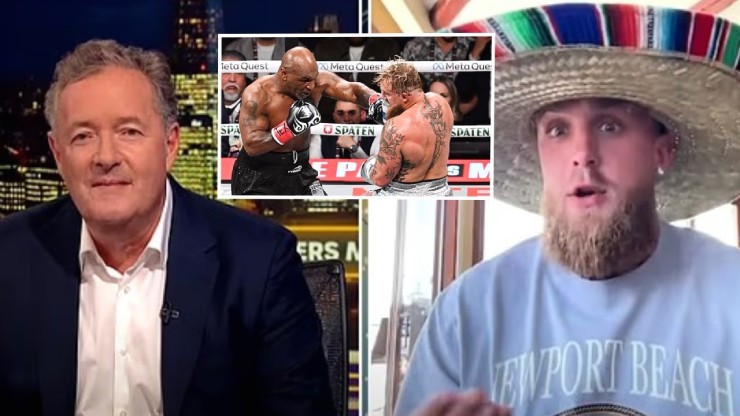 Jake Paul (bên phải) đứng phắt dậy khi bị nhà báo nổi tiếng hỏi khó&nbsp;